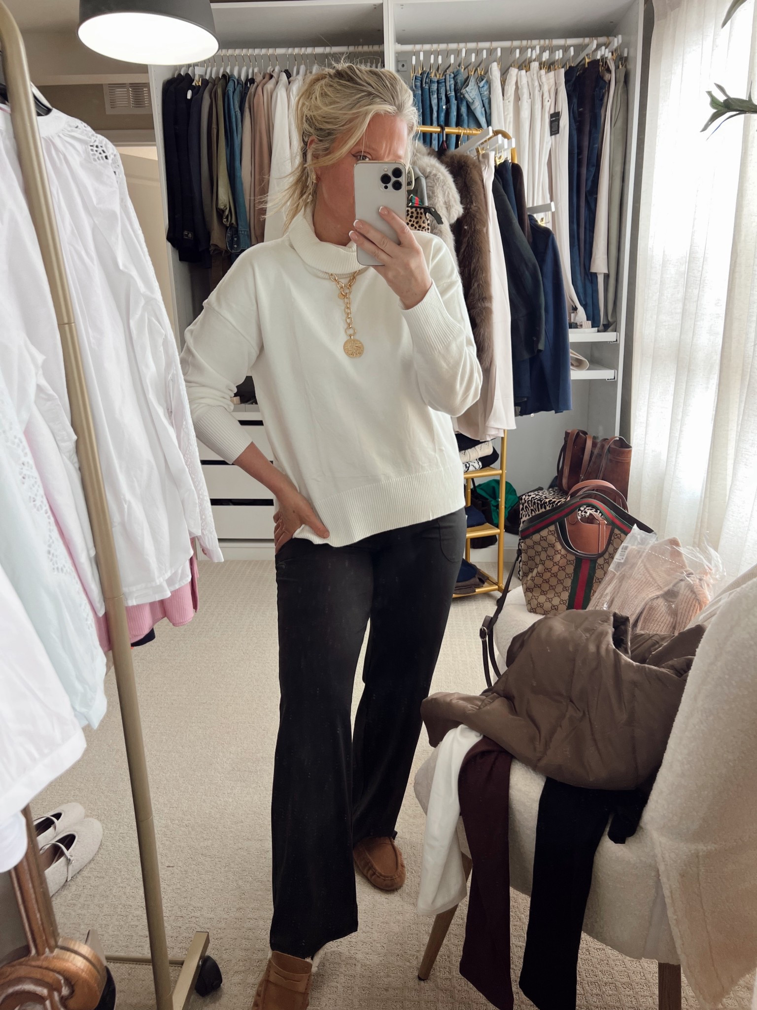  ✨Tap the bell, save and ❤️ for over 40 fashion, midlife style, midsize fashion and luxury looks for less. 

This is the kind of outfit I reach for when I want to feel put together without thinking about it.
Soft. Flattering. Polished.
Zero fuss.

I’ve tried a lot of turtlenecks over the years, and this one is hands-down my favorite in a long time.
It skims instead of clings, feels cozy without being bulky, and somehow makes the whole outfit feel intentional.

Comfort doesn’t have to look casual.
And polished doesn’t have to feel stiff.

⬇️Sizing information:
large sweater and pants (size up if in between sizes.)

👑"Helping you look good, feel good!" - Lindsey Denver


#LTKOver40 #LTKFindsUnder100 #LTKMidsize