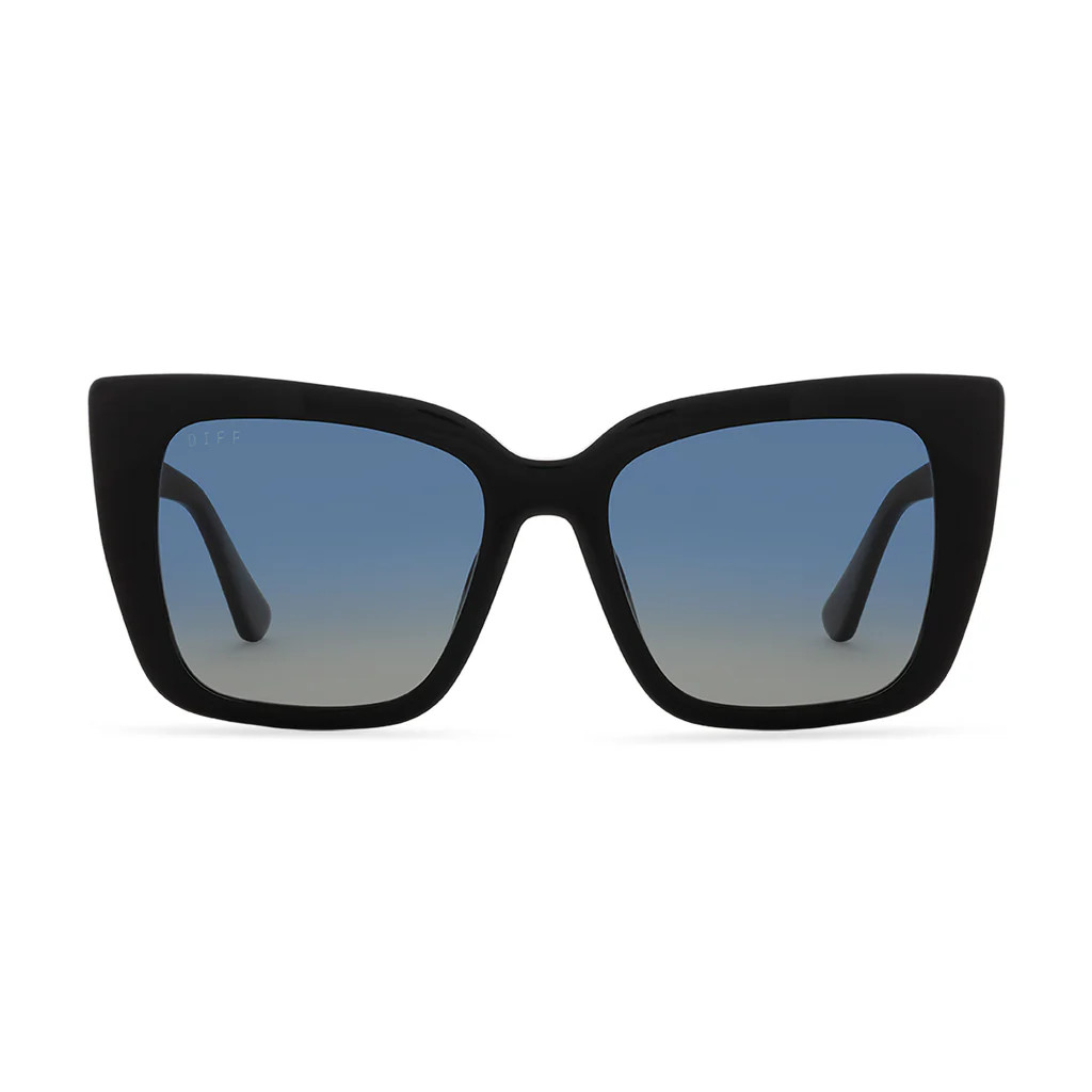 black   aegean blue gradient flash polarized | DIFF Eyewear