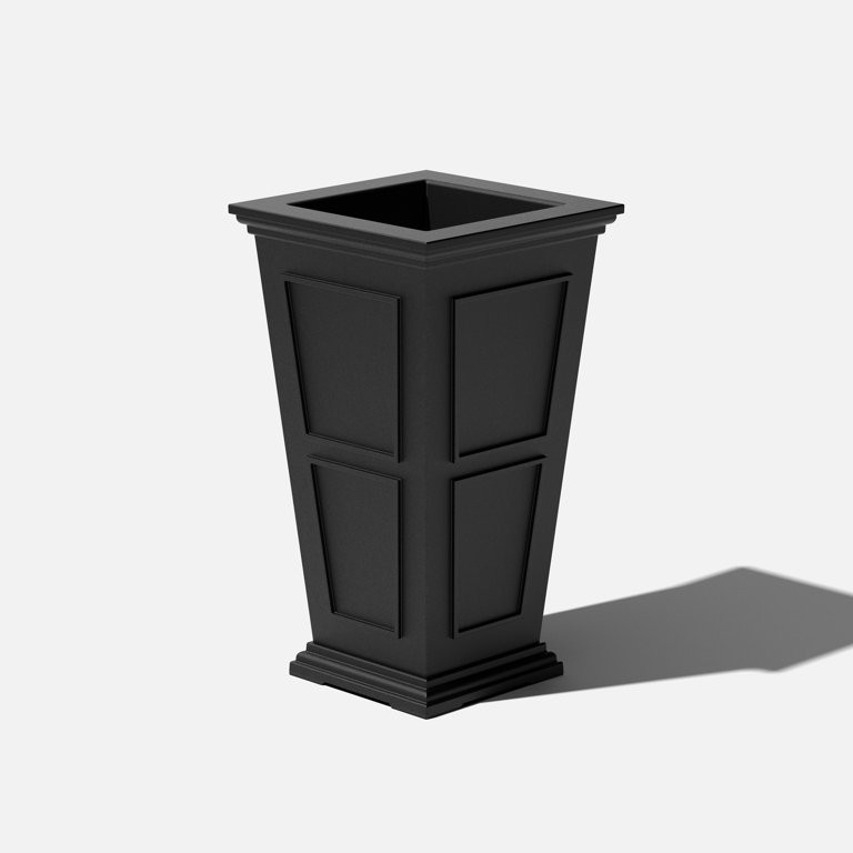 Veradek 16" x 16" x 28" Square Black Polypropylene Plant Planter (2 Pack) | Walmart (US)