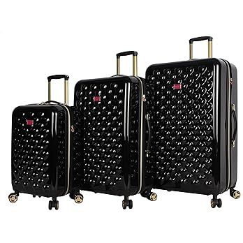 Betsey Johnson Luggage Hardside 3 Piece Set Suitcase With Spinner Wheels (20" 26" 30") (One Size,... | Amazon (US)