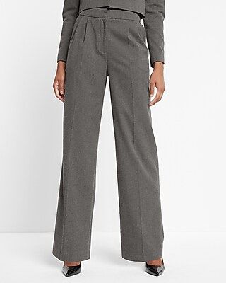 Super High Waisted Double Pleated Wide Leg Pant | Express