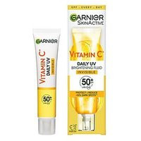Garnier Vitamin C Daily Uv, Invisible Brightening Fluid, Spf50+, Prevents + Corrects Sun Damages, Face &Amp; Neck, For All Skin Types, Cruelty Free, Vegan, 50Ml | Very (UK)