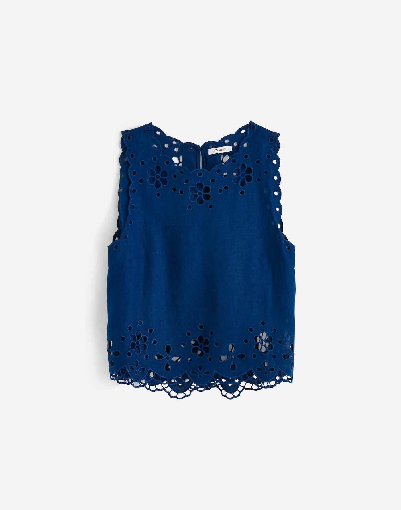 Embroidered Eyelet High-Low Tank | Madewell