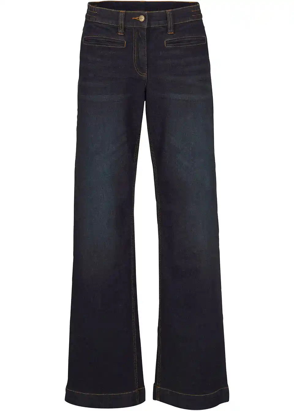 Wide Leg Jeans Mid Waist, Bequembund | Bonprix DE