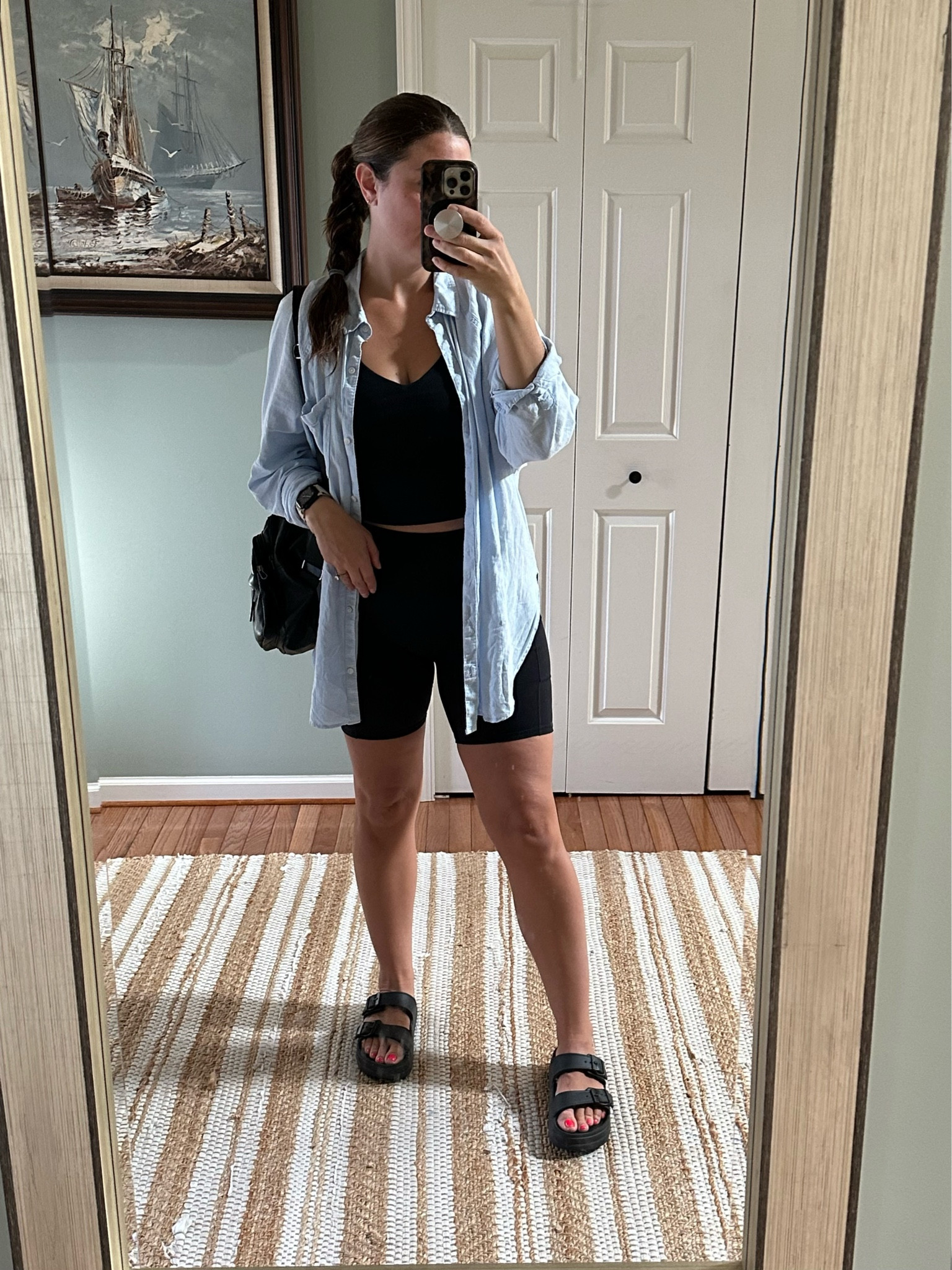 And another one 
#ootd #momuniform #buttonup #oversized #transitional

#LTKFindsUnder50 #LTKActive #LTKFitness