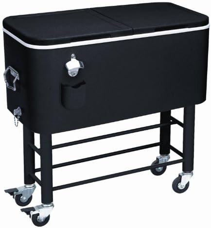 Rio Brands Entertainer Rolling Party Cooler (77 Quarts, Midnight Sands) | Amazon (US)