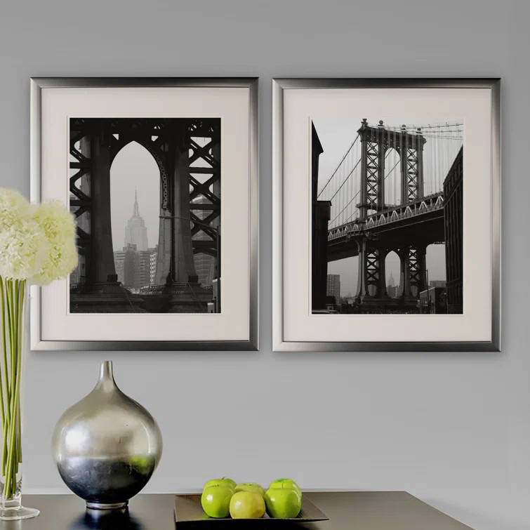 New York Crossing - 2 Piece Picture Frame Photograph | Wayfair North America