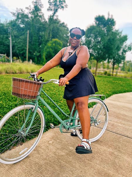 This Old Navy plus size tennis dress was perfect for a hot summer bike ride. Built in bra AND biker shorts = less layers on a hot summer day! 

#LTKFitness #LTKcurves #LTKFind