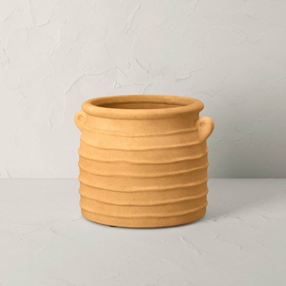 Indoor/Outdoor Earthenware Ribbed Planter Terracotta - Opalhouse™ designed with Jungalow™ | Target