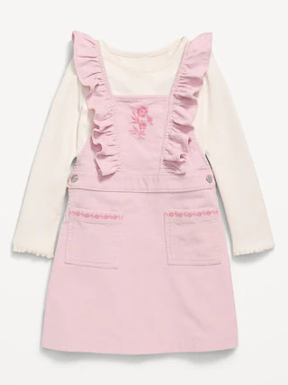 Long-Sleeve T-Shirt and Corduroy Dress Set for Toddler Girls | Old Navy (CA)