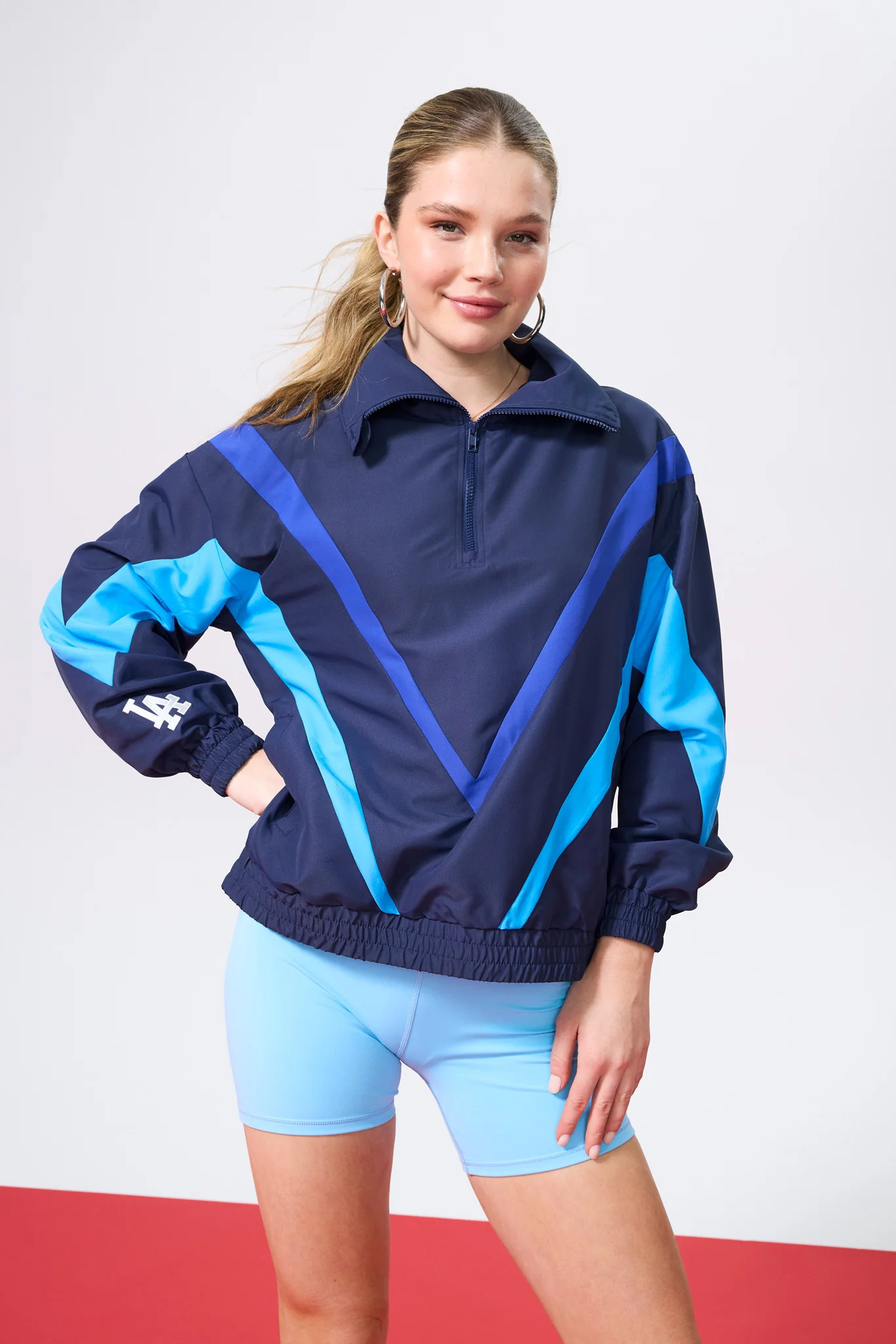 Dodgers Track Quarter Zip in Team Colors | Terez