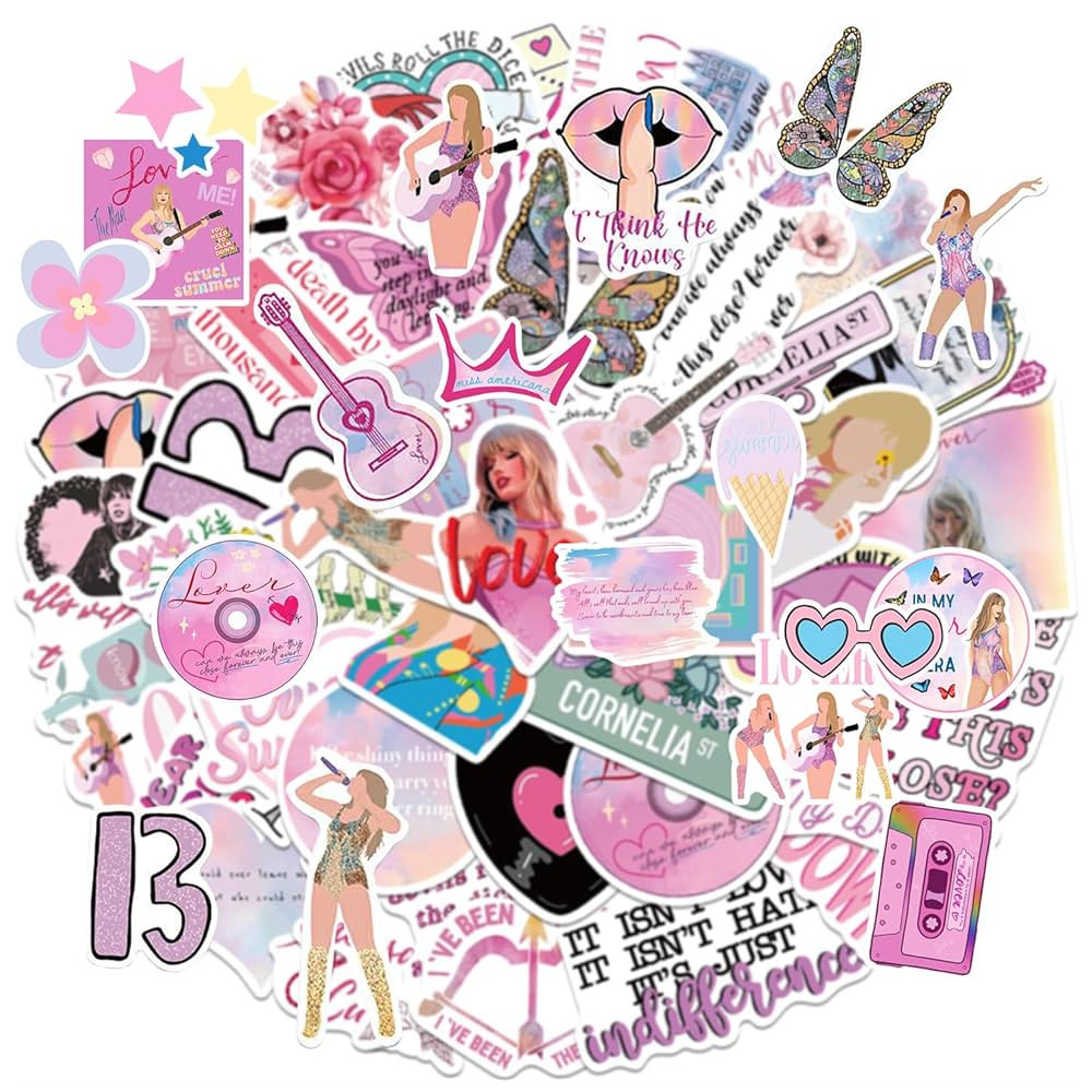 100pcs Stickers for Girls Water Bottle, Music Stickers for Adult, Female Pop Singer Sticker for T... | Amazon (US)