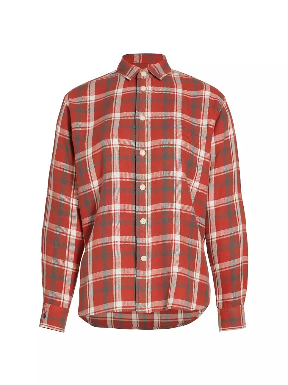Plaid Cotton Twill Flannel Shirt | Saks Fifth Avenue