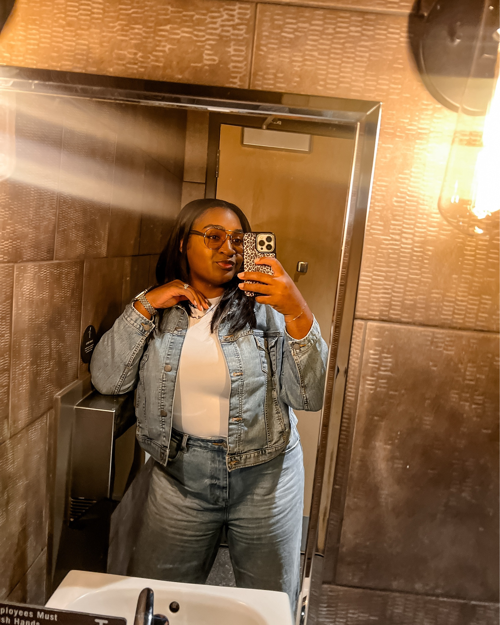 Canadian tuxedo work outfit from a mama who works remote and opted for a coffee shop  

#LTKWorkwear #LTKMidsize #LTKdayinmylife