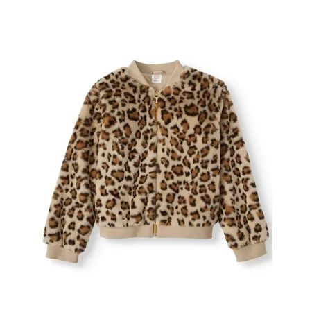 Wonder Nation Faux Fur Fashion Jacket (Little Girls, Big Girls & Plus) | Walmart (US)