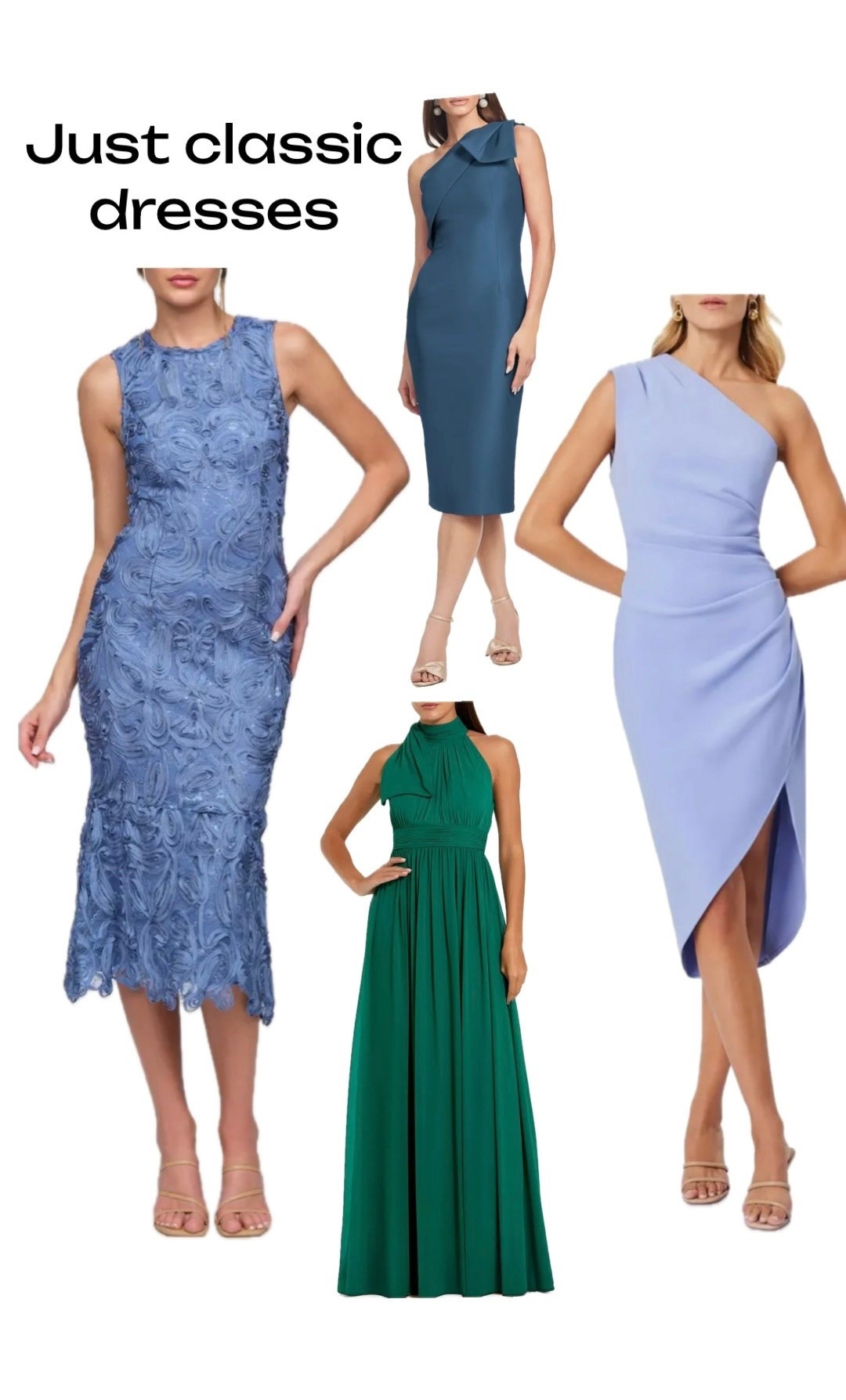 Solid dresses are always a good idea! 
They are forever classic! 