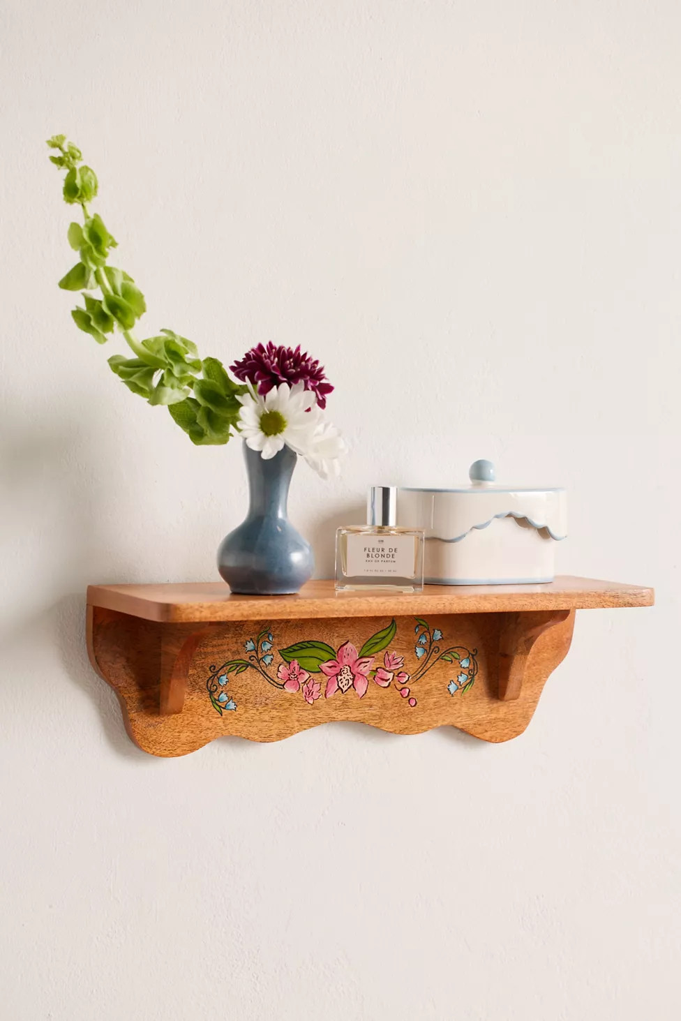 Lilah Painted Floral Wall Shelf | Urban Outfitters (US and RoW)