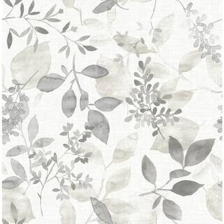 NuWallpaper Grey Breezy Vinyl Peel & Stick Wallpaper Roll (Covers 30.75 Sq. Ft.) NUS3144 | The Home Depot