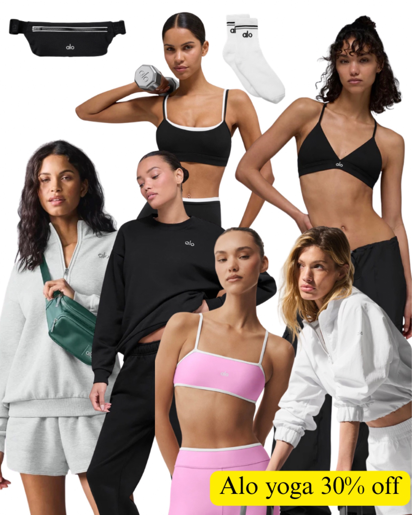 Take 30% off during the ALO yoga sale, leggings, sports bra, pink, black, active, fitness, gym.

#LTKActive #LTKfitnessgoals #LTKSaleAlert