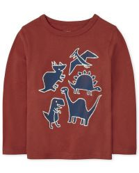 Baby And Toddler Boys Long Sleeve Dino Graphic Tee | The Children's Place | The Children's Place