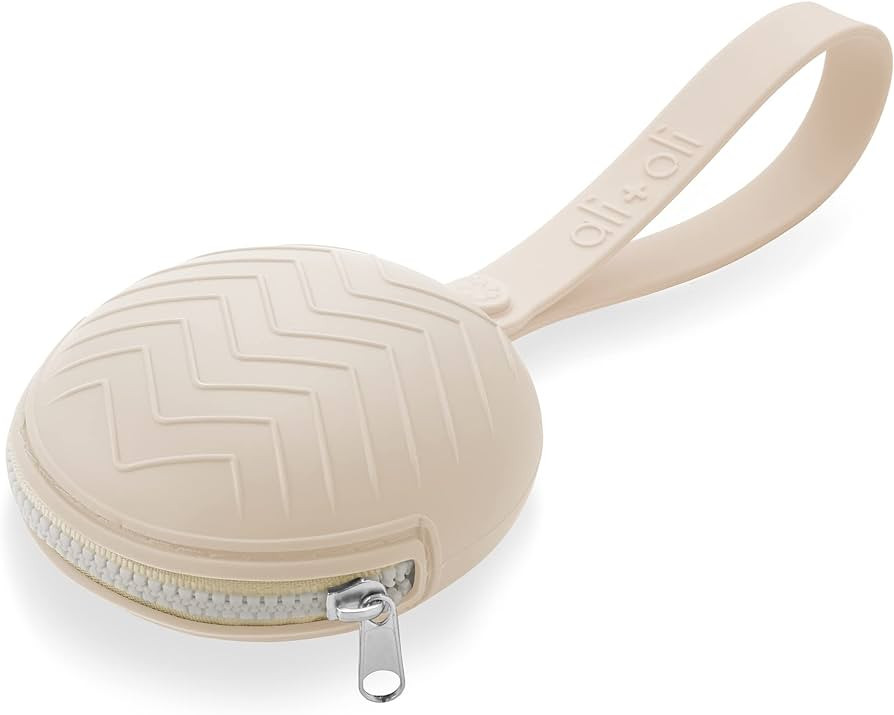 Ali+Oli Silicone Pacifier Case (Natural) 3" x 1.6" BPA-Free Newborn Pacifier Holder, Travel Baby ... | Amazon (US)