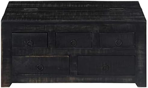 FAMIROSA Wooden Coffee Table with Large Storage Compartment and 5 Drawers Mango Wood Sofa and Couch  | Amazon (US)