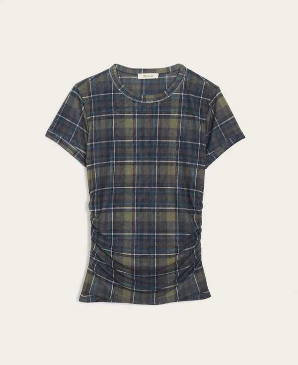 Ruched Cap-Sleeve Tee | Madewell