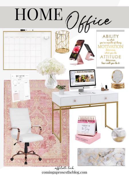 Affordable home office decor! ✨

Decor inspiration // pink and gold home decor 

#LTKHome #LTKStyleTip