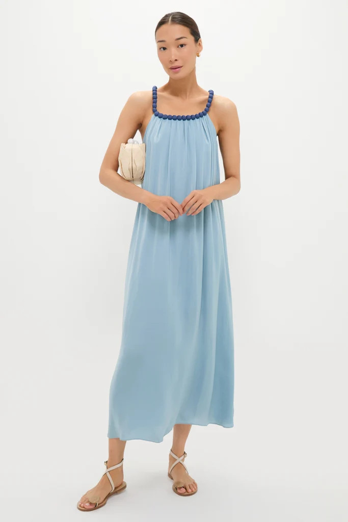 Light Blue Chiffon Amelia Bauble Dress | Tuckernuck (US)