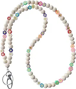 Fashion Wooden Beaded Lanyard - Portable teacher lanyards, Lanyard for Teachers Suitable for Keys... | Amazon (US)