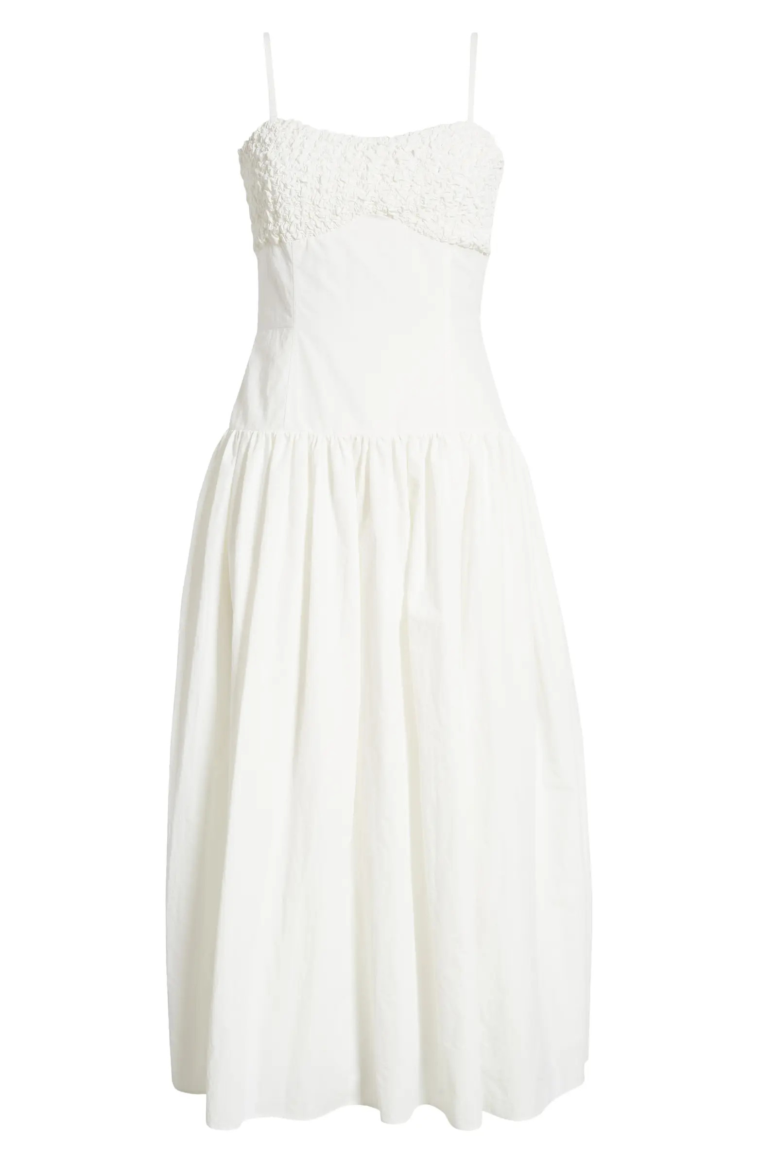 MOON RIVER Sweetheart Neck Midi Sundress | Nordstrom | Nordstrom