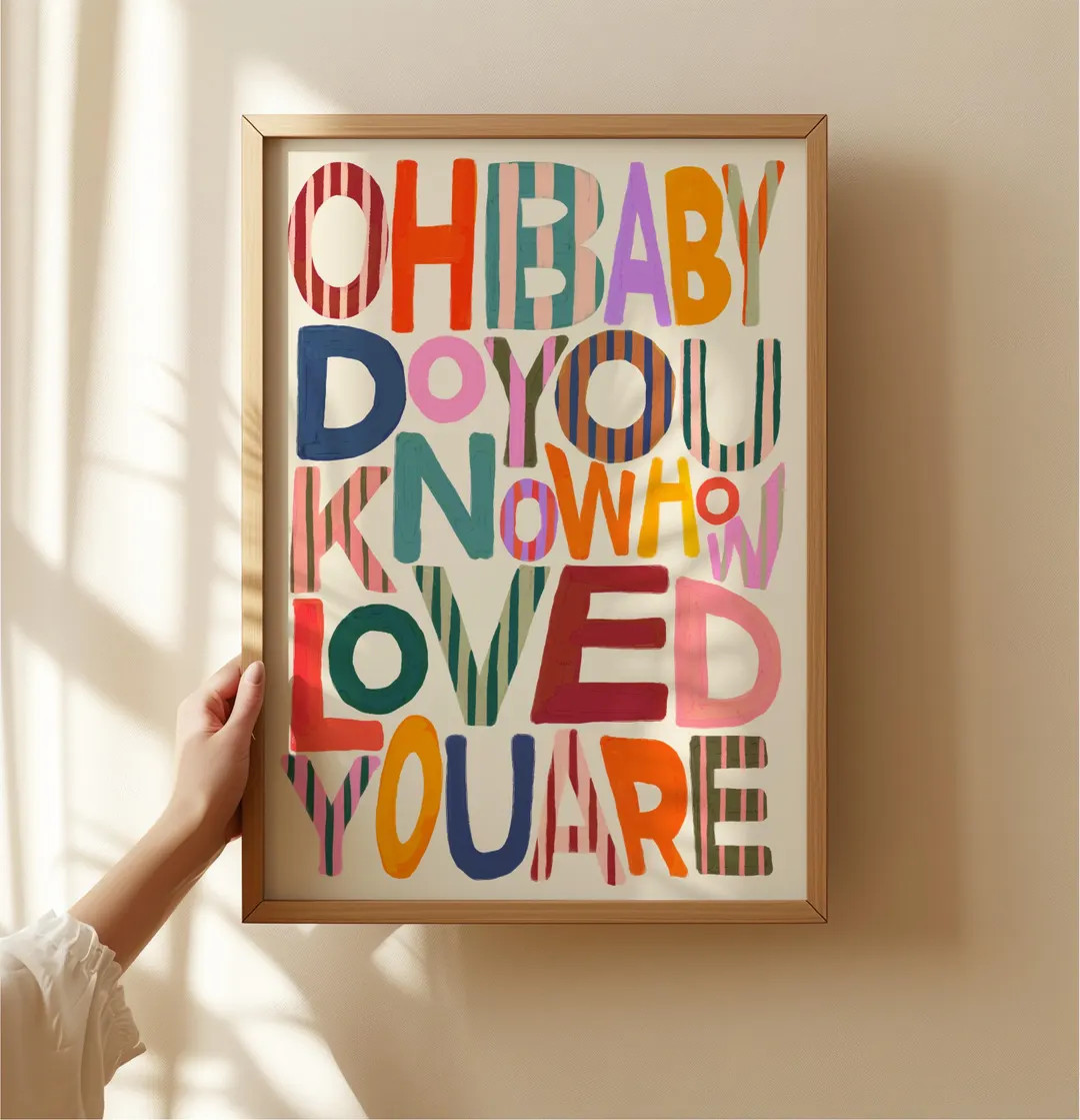 Oh Baby, Kids Art Print, Positivity Print, Affirmation Print, Rainbow Print, Typography Print, Qu... | Etsy (US)