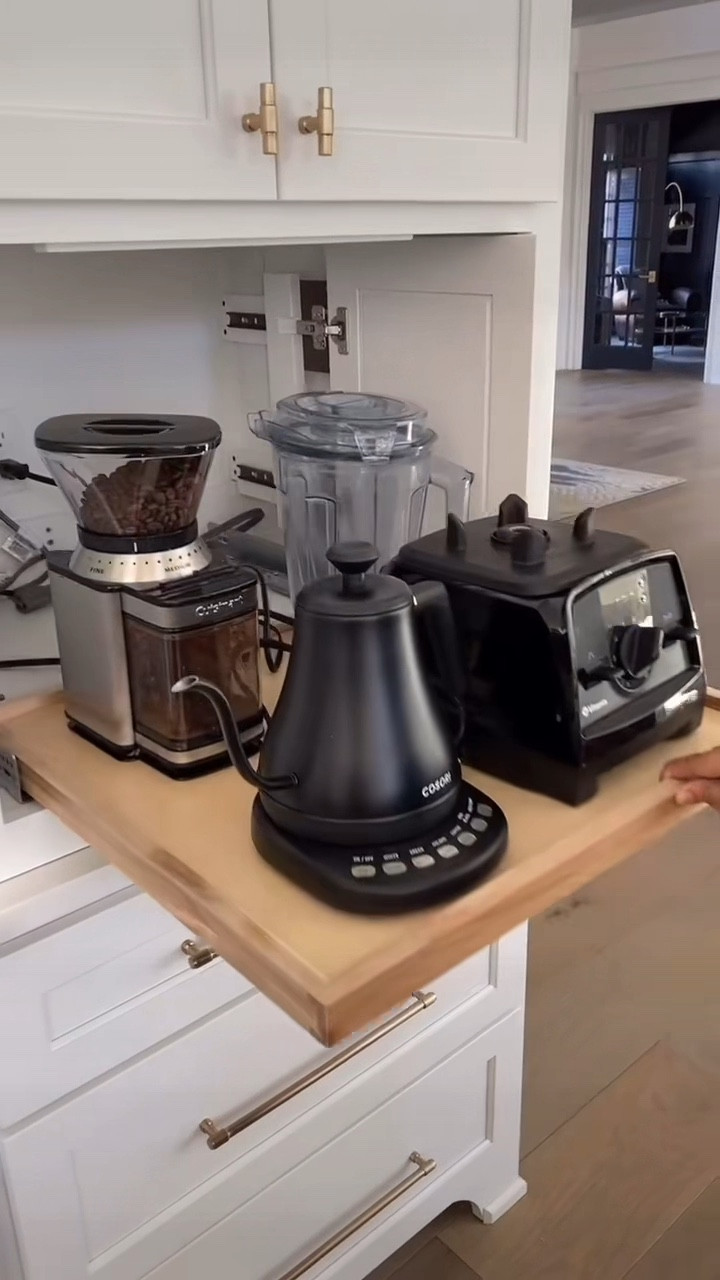 Small appliance garage hardware!
If you’re renovating your kitchen or building a new home, a small appliance garage is the perfect place to keep all your small appliances! No more clutter on the counters. #kitchenmusthaves #functionalkitchen #efficientkitchen #smallappliancegarage #kitchen 

#LTKHome