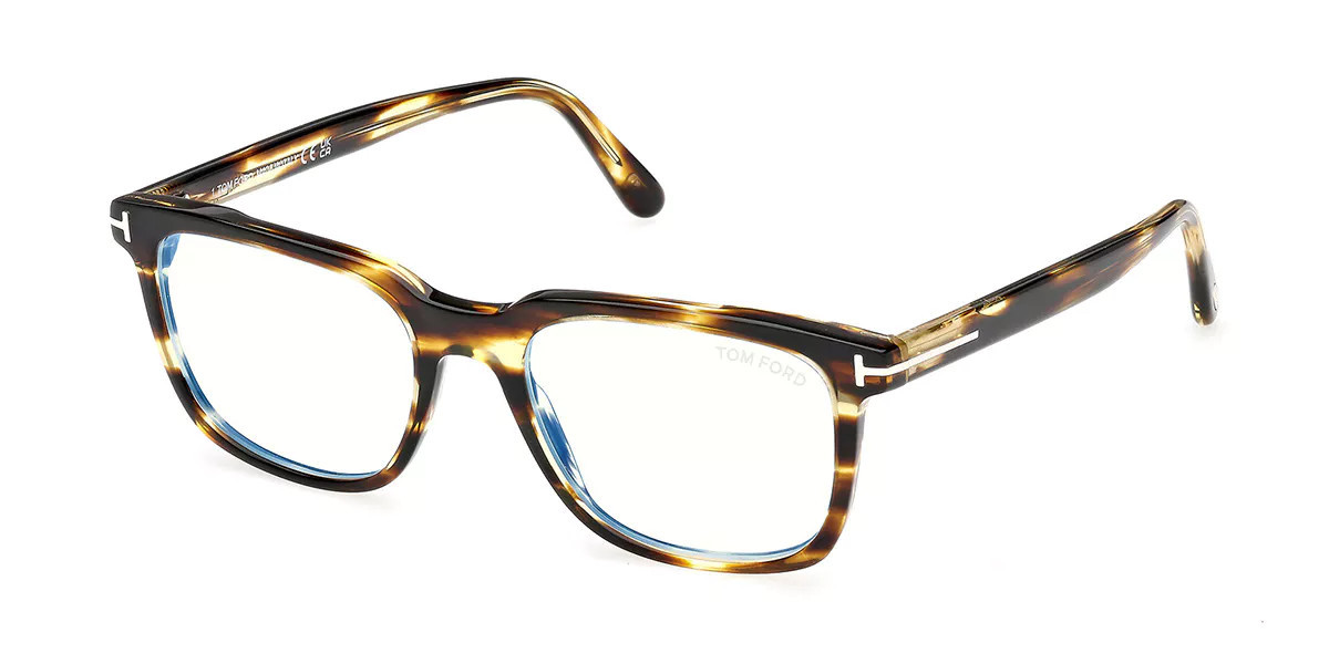 Tom Ford FT6080-B 055 Blue-Light Block Men's Glasses Tortoiseshell Size 51 - Free Lenses - Blue Light Block Available | SmartBuyGlasses Global
