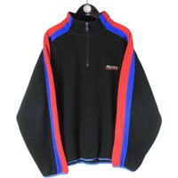 Vintage Nautica Fleece Sweater 1/4 Zip Size Xl Men's Authentic Small Logo Outfit 90's Rare Retro Old School Black Outdoor Style | Etsy (US)