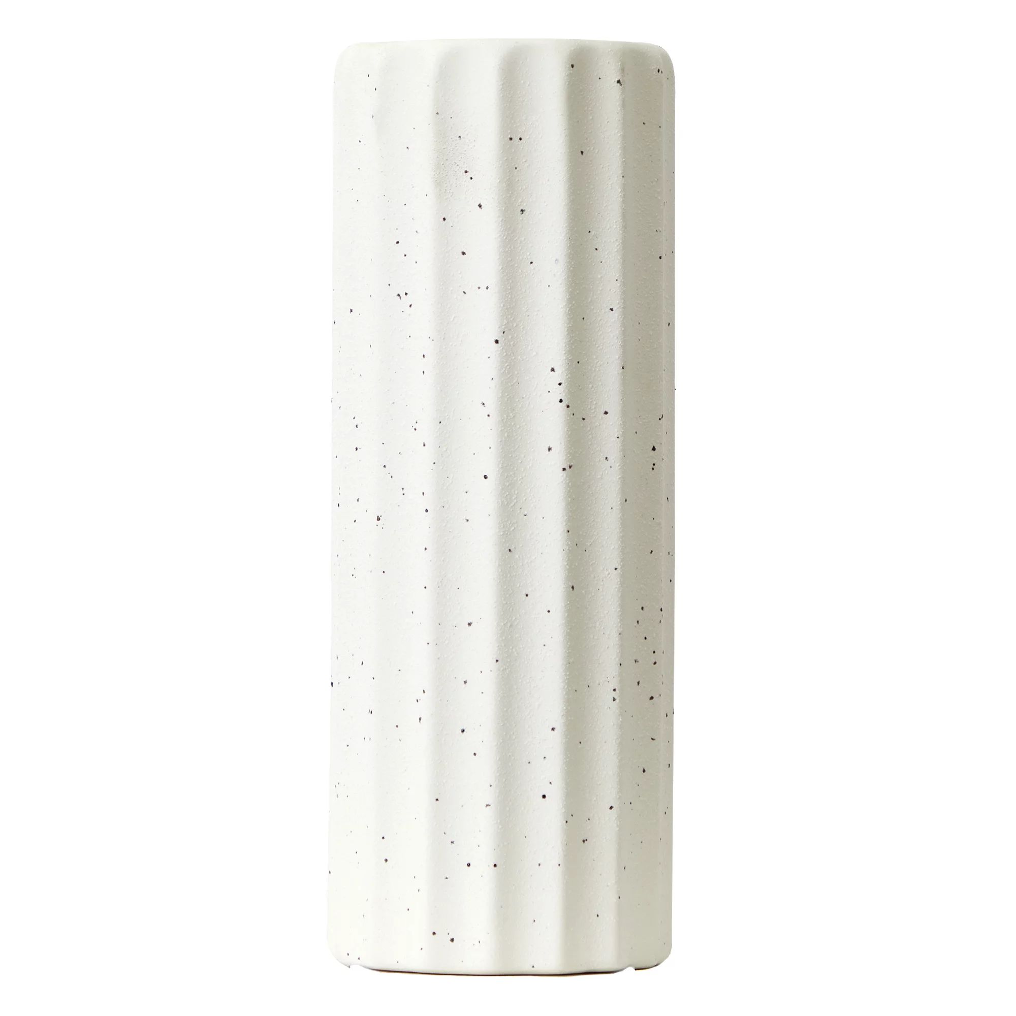 Mainstays 12" White Speckled Wavy Textured Stone Vase | Walmart (US)