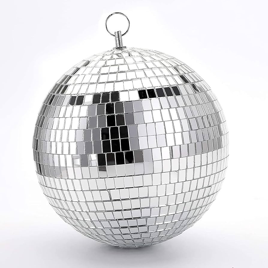 Mirror Disco Ball, Stage Lightning Effect Ball with Hanging Ring for DJ Club Stage Bar Party, Wed... | Amazon (CA)
