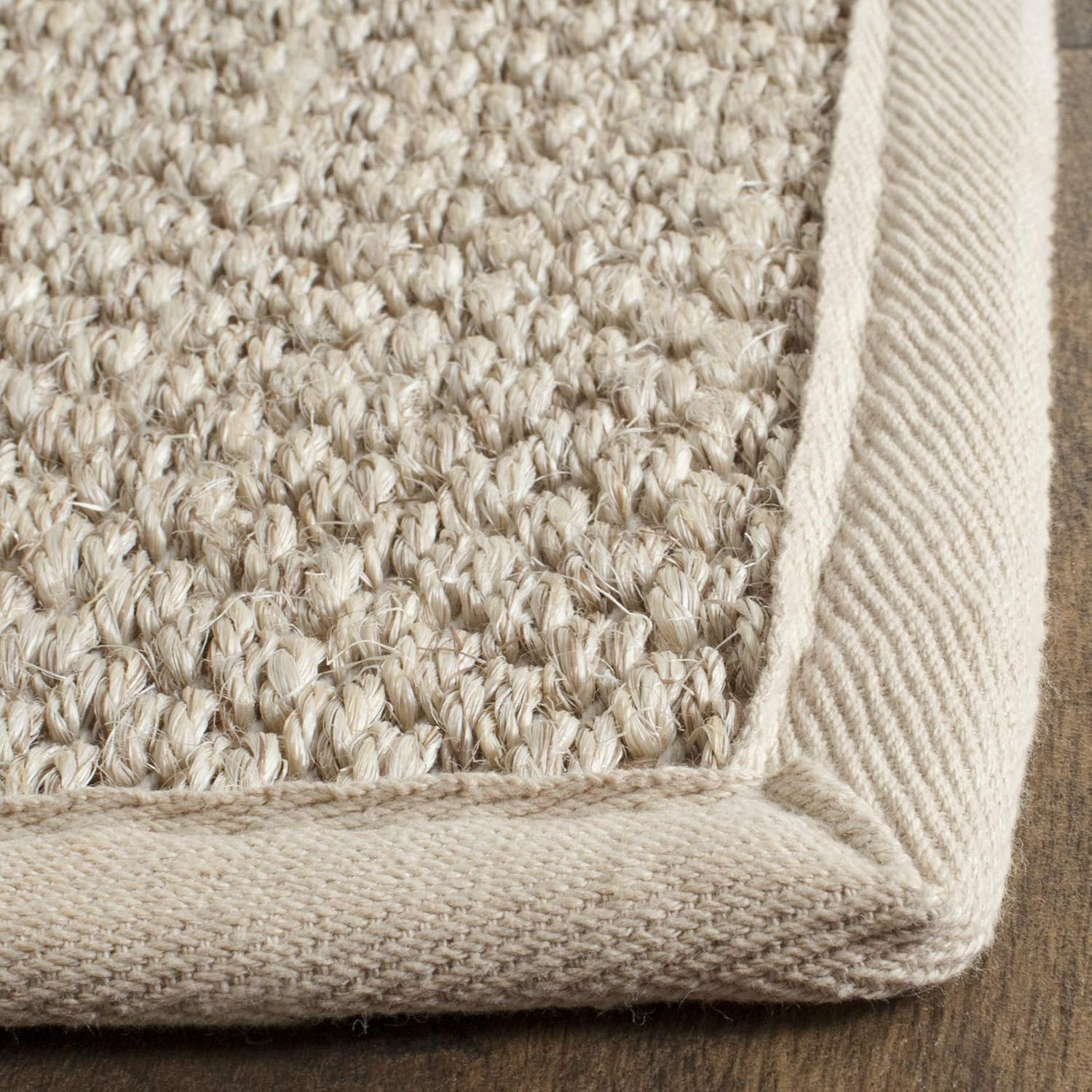 SAFAVIEH Natural Fiber Area Rug 9x12 Large Sisal Textured, Marble NF143C | Amazon (US)