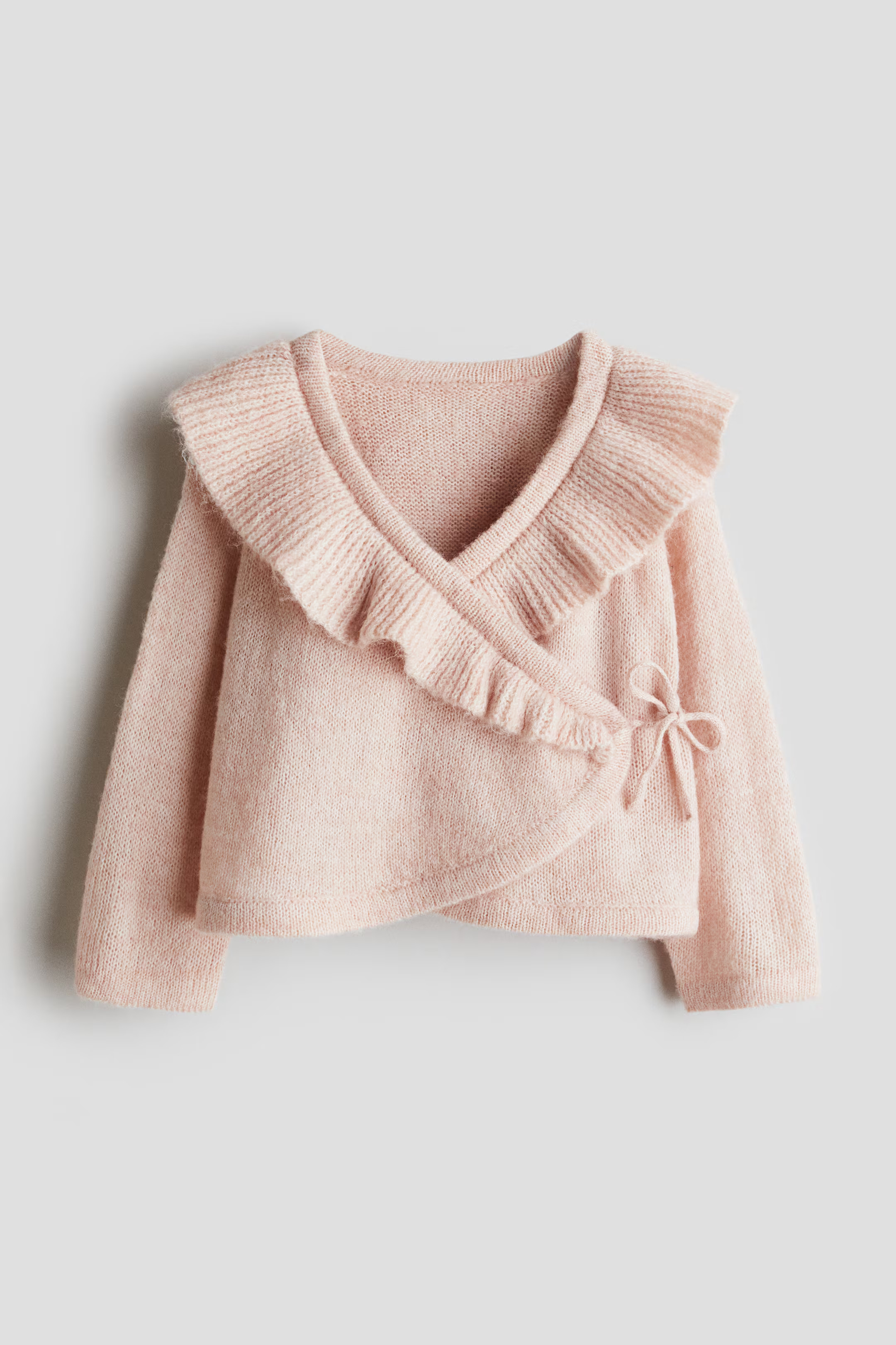 Frill-trimmed wrapover cardigan | H&M (UK, MY, IN, SG, PH, TW, HK)