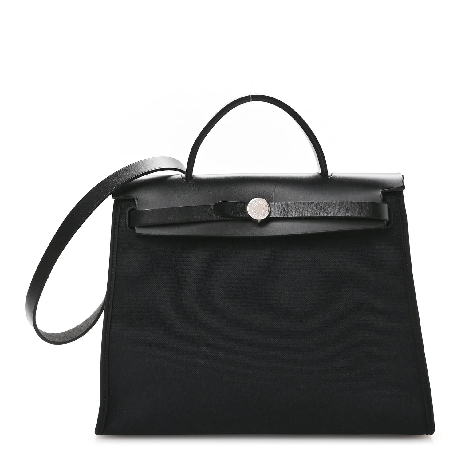 Military Toile Vache Hunter Herbag Zip PM 31 Black | FASHIONPHILE (US)