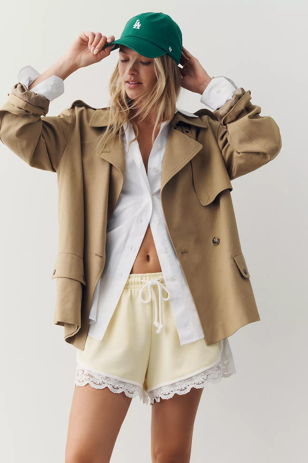 Daily Practice Lace Terry Shorts | Anthropologie (US)