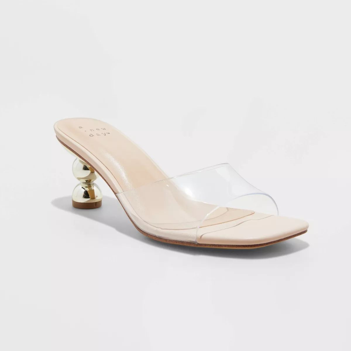 Women's Cami Mule Heels with Memory Foam Insole - A New Day™ Clear | Target