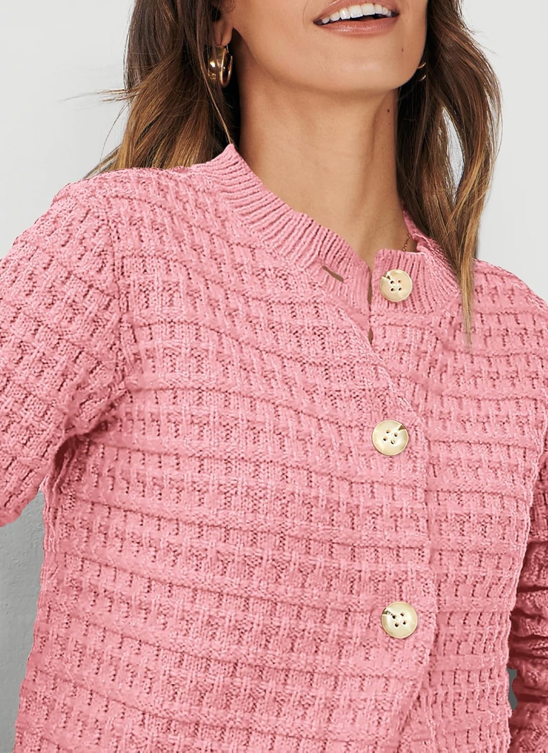 PRETTYGARDEN Women's Knit Cardigan Sweaters Casual Long Sleeve Open Front Button Down Trendy Jack... | Amazon (US)