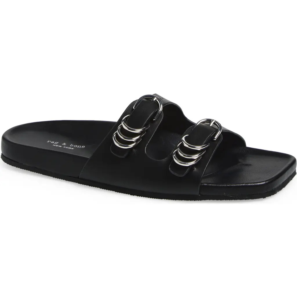 rag & bone Rue Slide Sandal in Black at Nordstrom, Size 6Us | Nordstrom