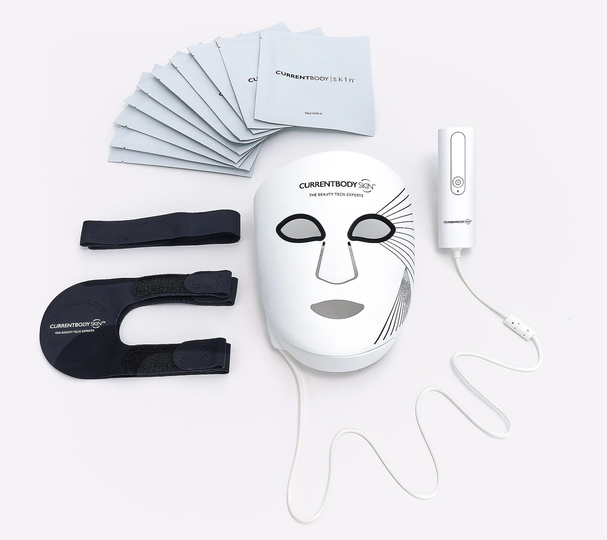 CurrentBody Skin LED Mask Series 2 with 10 Face Hydrogel Masks | QVC