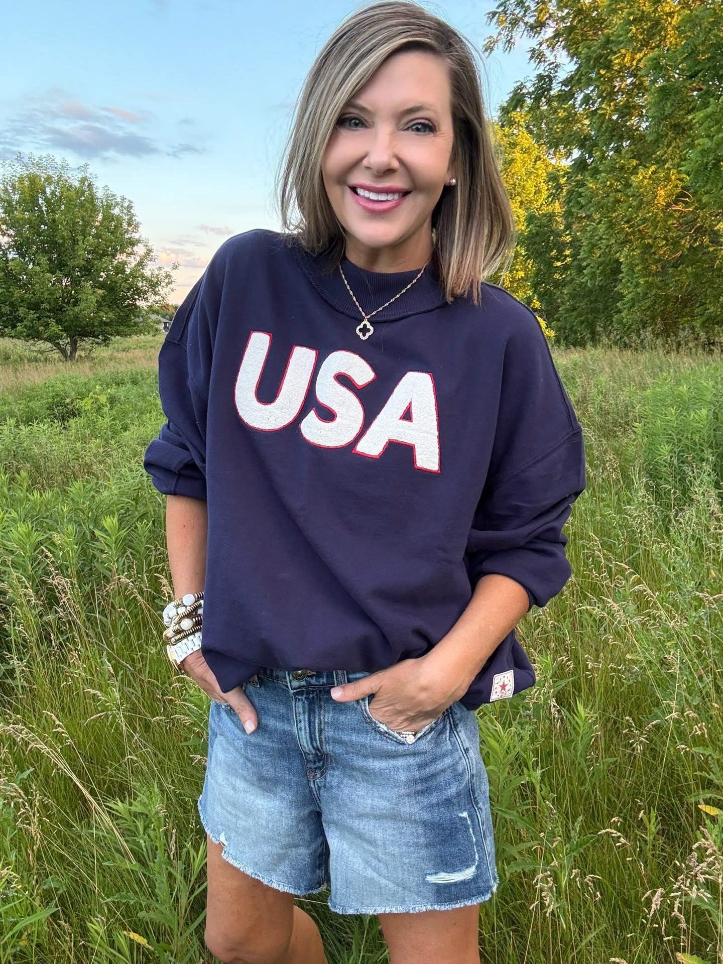 Good Morning! Happy Wednesday! 

Were you able to shop Amazon prime days yesterday? I hope you scooped up some awesome deals! 

My brand new oversized sweatshirt is on sale and soo soft! It will be perfect for cooler summer nights in Michigan! I finally also snagged these superrrr popular stretchy waist shorts that I’ve been eyeing the last few years! 🇺🇸

#LTKootd #LTKSaleAlert #LTKSeasonal