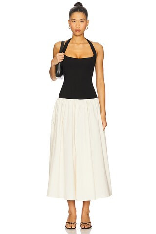 Andrade Midi Dress in Black & White | Revolve Clothing (Global)