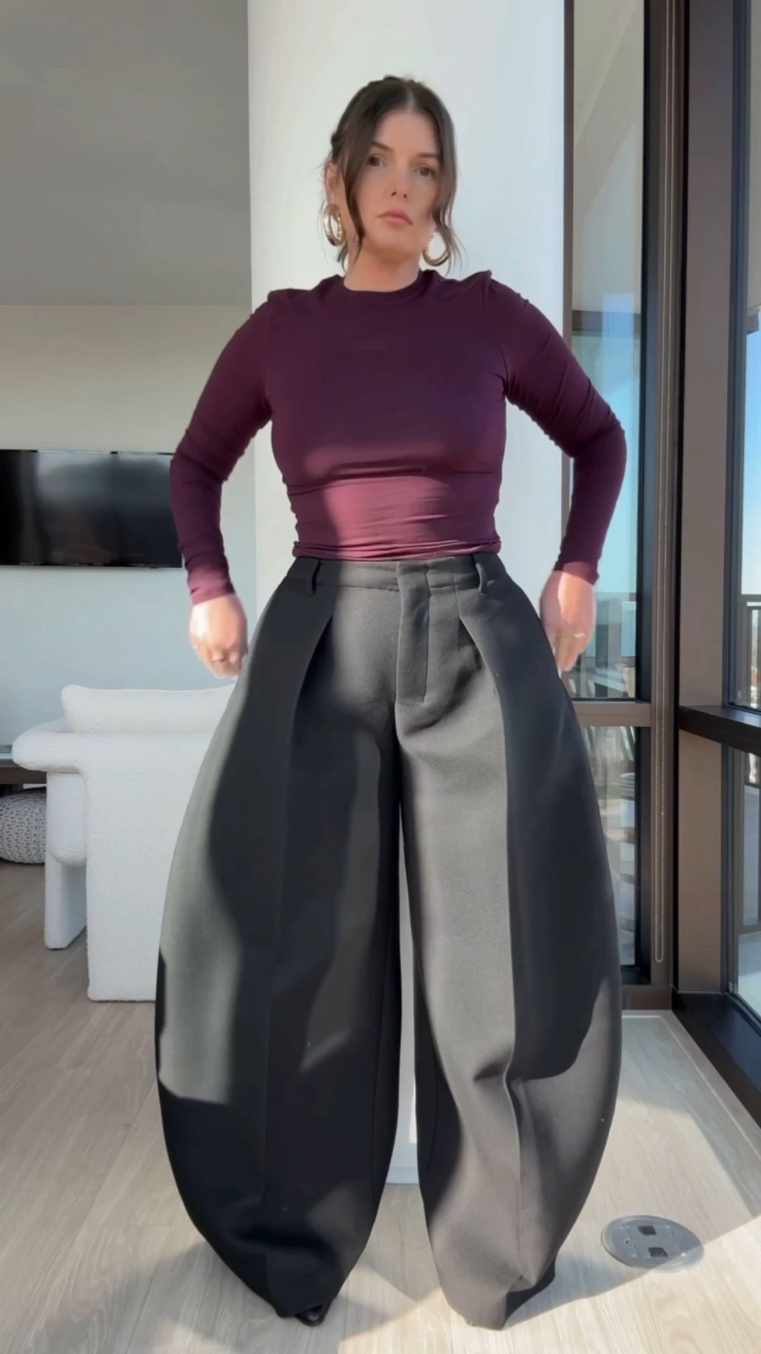 Pants run big but they’re supposed to. I say go true size and if you need to take the waist in so you’re getting all that volume through the hip and leg.



#LTKootd #LTKgrwm