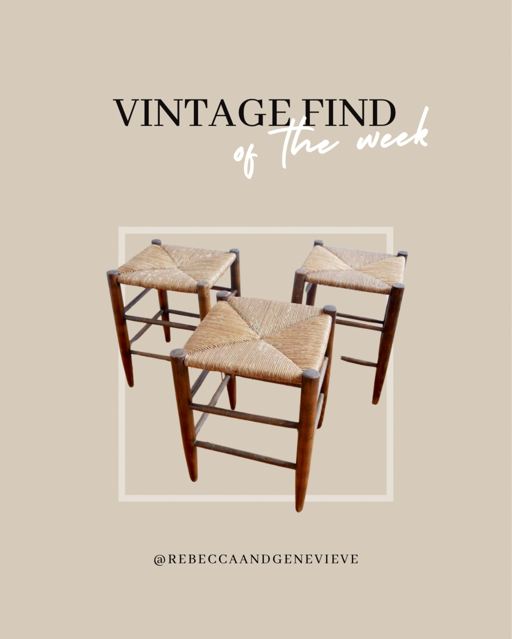 Vintage find of the week ✨
Set of 3 stools in straw and neo-rustic wood in the style of Charlotte Perriand. 
-
Rustic Stool. Vintage decor. Antique shopping. Etsy finds. 1960s

#LTKhome #LTKFind