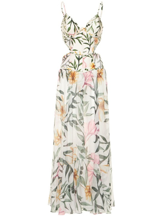Jasmin bustier printed maxi dress | Luisaviaroma